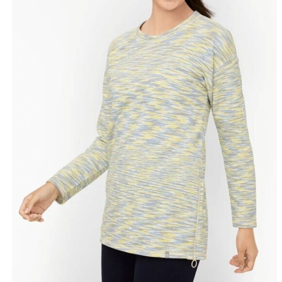 Talbots Tops - T by Talbots Classic French Terry Crewneck Space Dye Pullover Sweatshirt